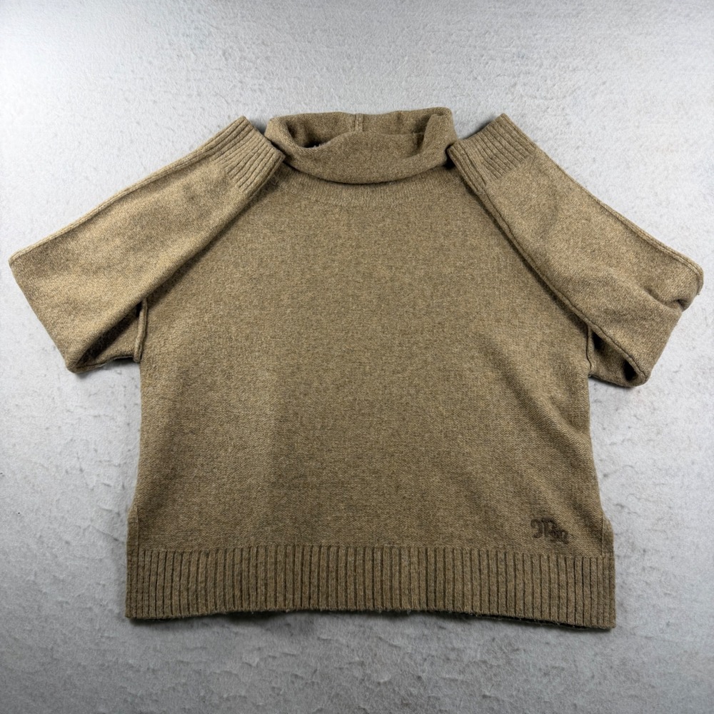 Miss Me Womens Tan Marl Turtleneck Sweater MSW0398L Medium Raglan Knit